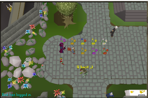 Flower poker gambling in Runescape using mithril seeds