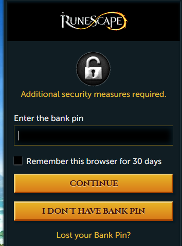 Gold deposit system for a Runescape gambling site