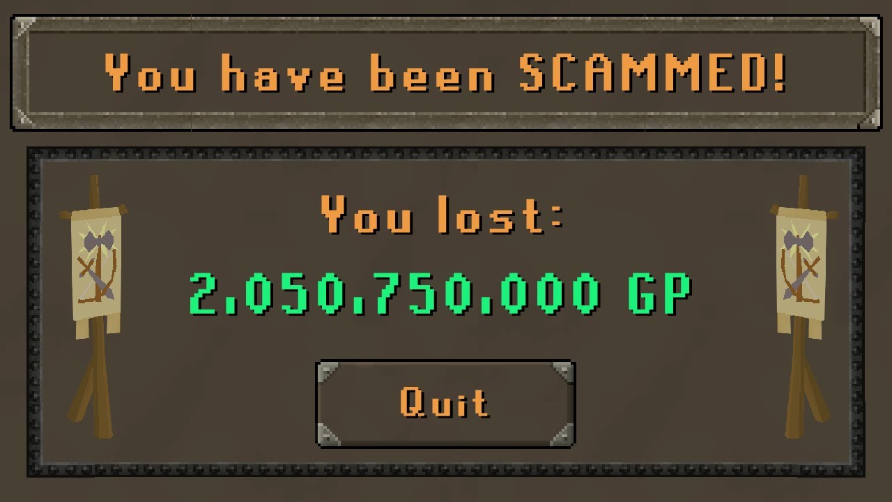 Warning signs of Runescape gambling scams