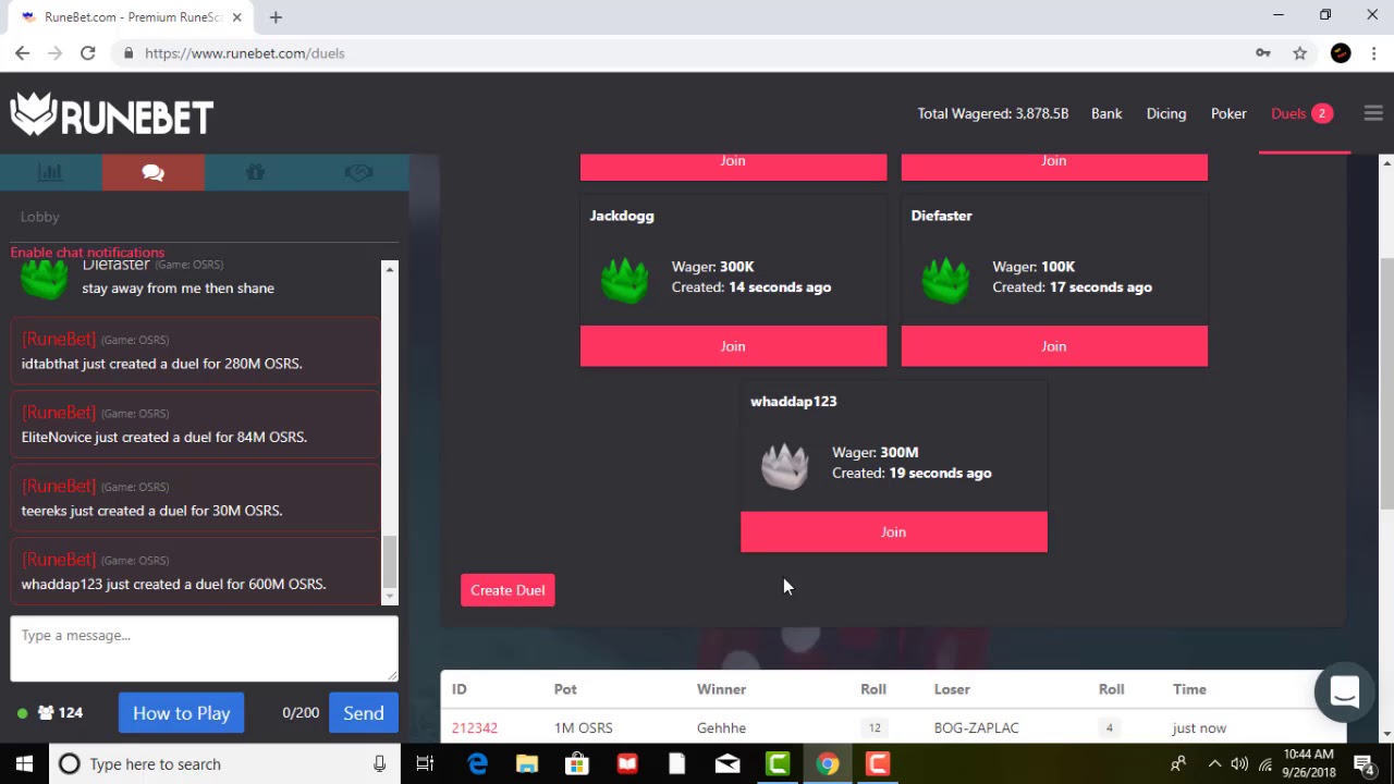 Community verification of Runescape gambling platforms